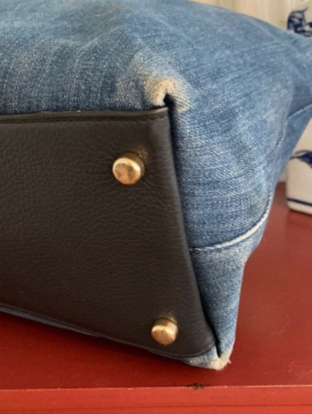 Coach Emma Blue Denim Satchel - Picture 5 of 10